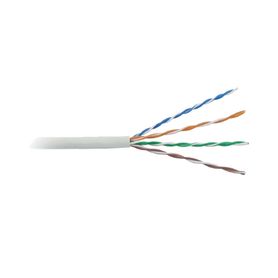 bobina de cable de 305 m  1000 ft   cat5e alto rendimiento color blanco ul para aplicaciones en video vigilancia redes de datos