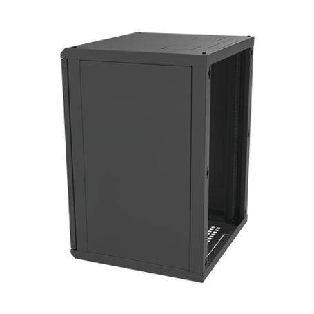 Gabinete Para Montaje En Pared Puerta De Cristal Templado Cuerpo Fijo Con Rack 19 De 16 Unidades