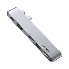 hub usbc thunderbolt 3 5 en 2  1 puerto hdmi 4k  3 puertos usb30  usb c pd 100w  transferencia de video y datos  multifuncional