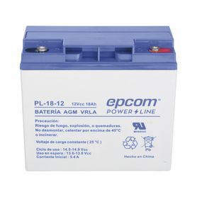 bateria 12 vcc  18 ah  ul  tecnologia agmvrla  para uso en equipo electrónico alarmas de intrusión  incendio control de acceso 