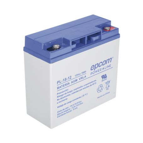 Bateria 12 Vcc / 18 Ah / Ul / Tecnologia Agmvrla / Para Uso En Equipo Electrónico Alarmas De Intrusión / Incendio/ Control De Ac