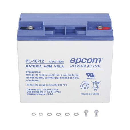 Bateria 12 Vcc / 18 Ah / Ul / Tecnologia Agmvrla / Para Uso En Equipo Electrónico Alarmas De Intrusión / Incendio/ Control De Ac