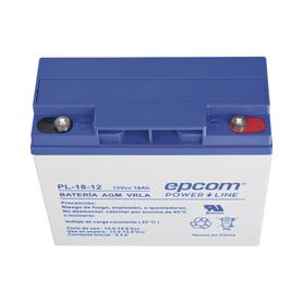 bateria 12 vcc  18 ah  ul  tecnologia agmvrla  para uso en equipo electrónico alarmas de intrusión  incendio control de acceso 