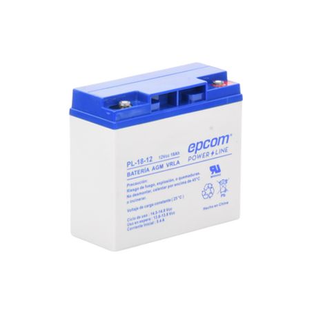 Bateria 12 Vcc / 18 Ah / Ul / Tecnologia Agmvrla / Para Uso En Equipo Electrónico Alarmas De Intrusión / Incendio/ Control De Ac