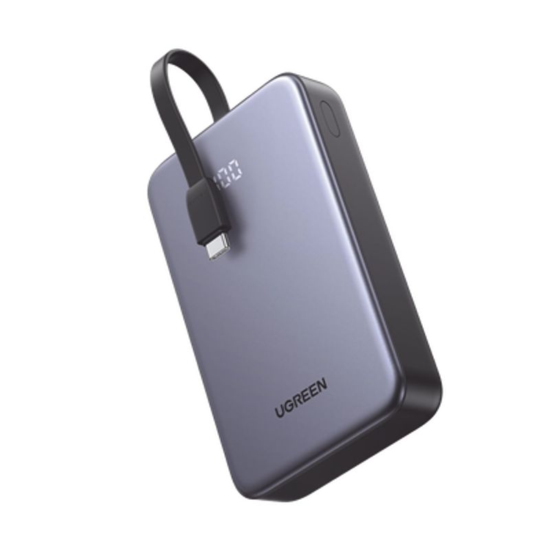 Power Bank Portatil  20000mah (74wh)  30w  Con Cable Usbc Incorporado  2 Salidas 225w  Pantalla Inteligente  Multiple Proteccion