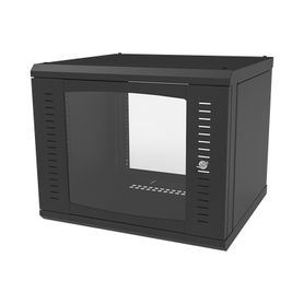 gabinete para montaje en pared fijo con 9 unidades de rack de 19in puerta de cristal templado fabricado en acero74708