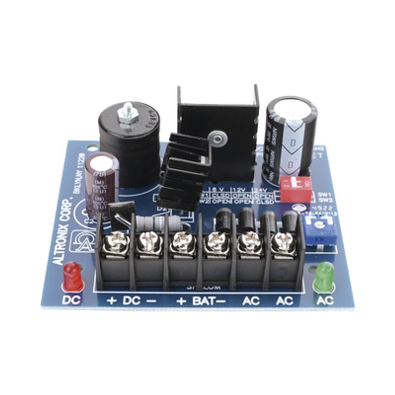 6 O 12 O 24 Vcc  2.5 A / Fuente Tipo Tarjeta / 1 Salida / Requiere Transformador De Entrada / Capacidad De Baterias / Baterias N