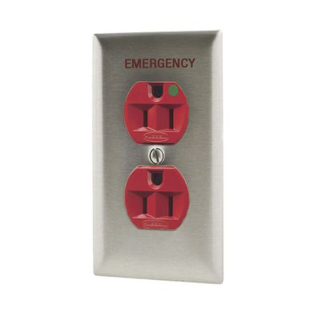 Contacto Dúplex 15 A 125 V 2 Polos 3 Hilos Color Rojo (nema 515r) Grado Hospital.