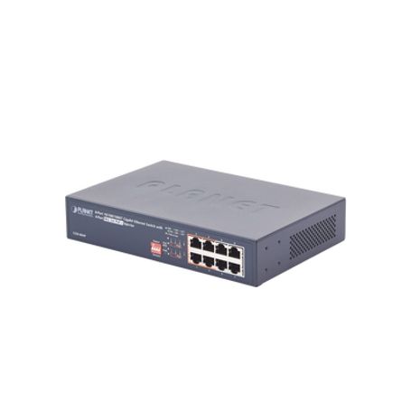 Switch Poe No Administrable 8 Puertos 10/100/1000 Mbps Con 4 Puertos Poe 802.3af/at Modo Extender Hasta 250 Mts