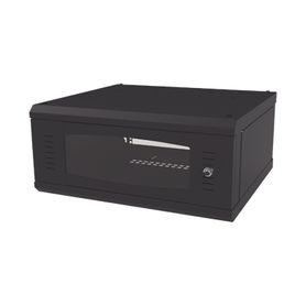 gabinete de montaje en pared con puerta de cristal cuerpo fijo con rack de 19in 4ur color negro183144