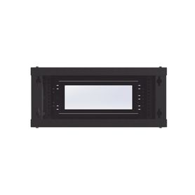 gabinete de montaje en pared con puerta de cristal cuerpo fijo con rack de 19in 4ur color negro183144