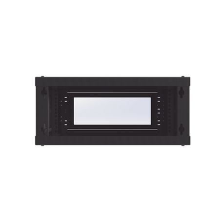 Gabinete De Montaje En Pared Con Puerta De Cristal Cuerpo Fijo Con Rack De 19in 4ur Color Negro