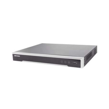 nvr 8 megapixel 4k  32 canales  16 puertos poe  soporta cámaras con acusense  hikconnect  2 bahias de disco duro  swtich poe 30