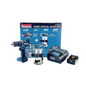 kit de rotomartilló dhp487 fresadora multifuncional drt50 incluye 1 cargador rápido dc18sd y 1 bateria liion de 50 ah modelo bl