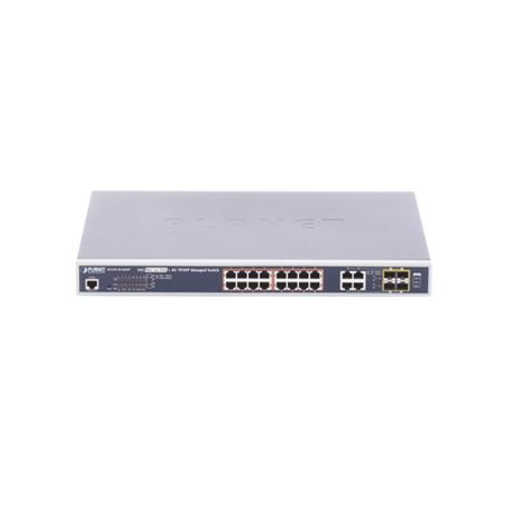 Switch Administrable 16 Puertos 10/100/1000 802.3at Poe 230w Y 4 Puertos Gigabittp/sfp Combo