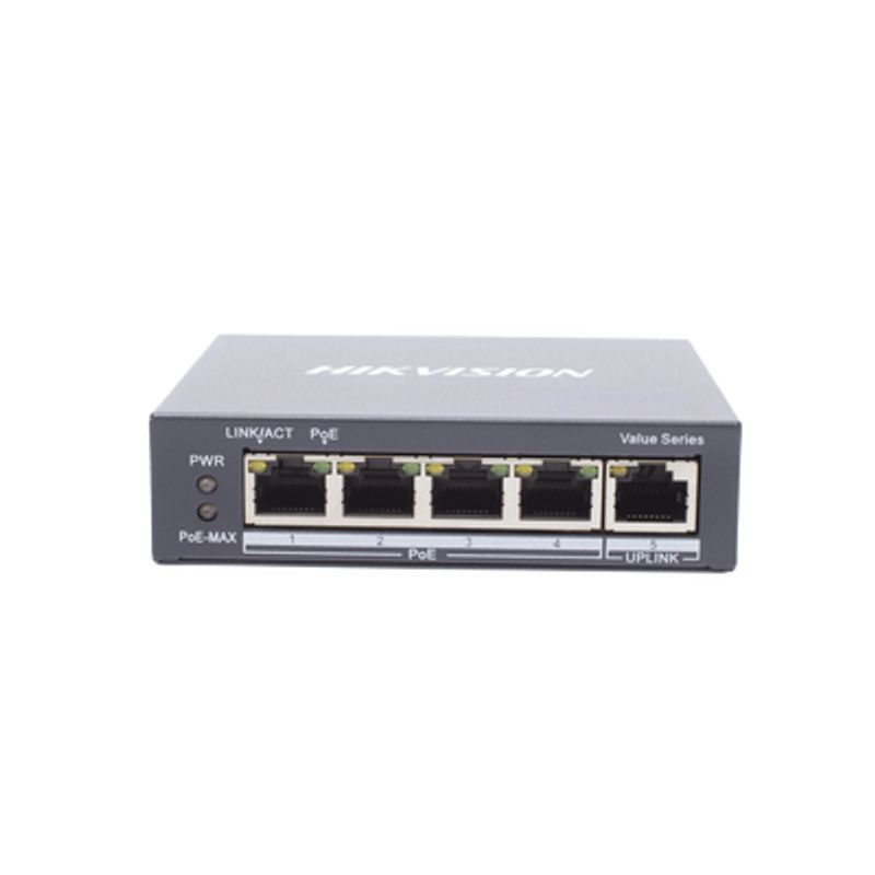 Switch Gigabit  Poe / No Administrable / 4 Puertos 1000 Mbps Poe / 1 Puerto 1000 Mbps Uplink / 35 Watts