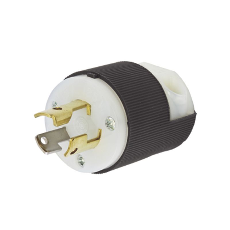 Clavija Industrial Con Bloqueo De Media Vuelta / 15 A 125 V Ca / 2 Polos 3 Hilos / Color Blanco Y Negro / Nema L515p.