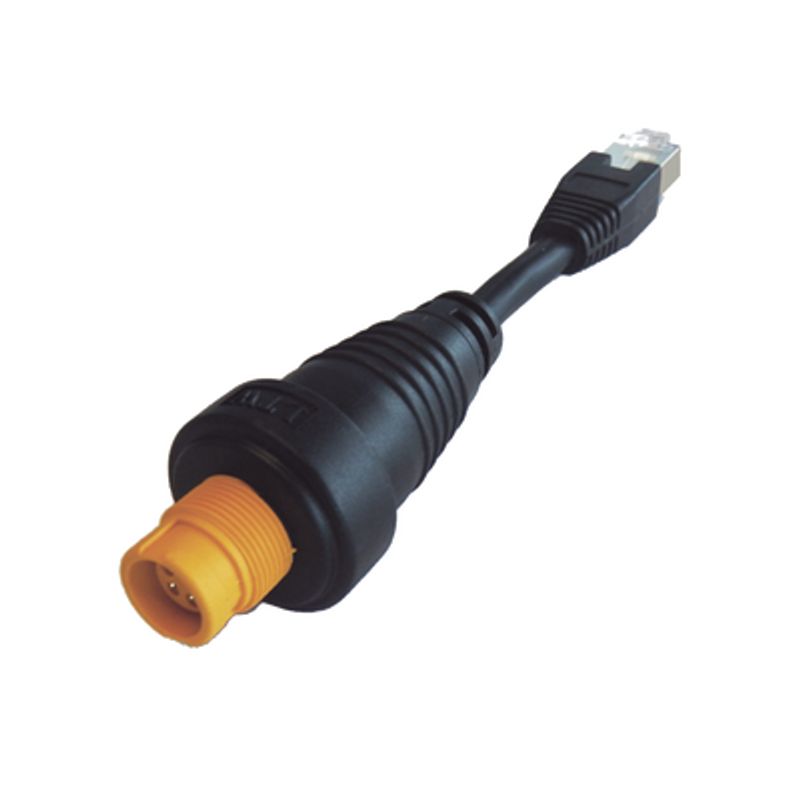 Adaptador Ethernet Rj45 / Conector Redondo Amarillo / Compatible Con Nso Evo2 Y Zeus2