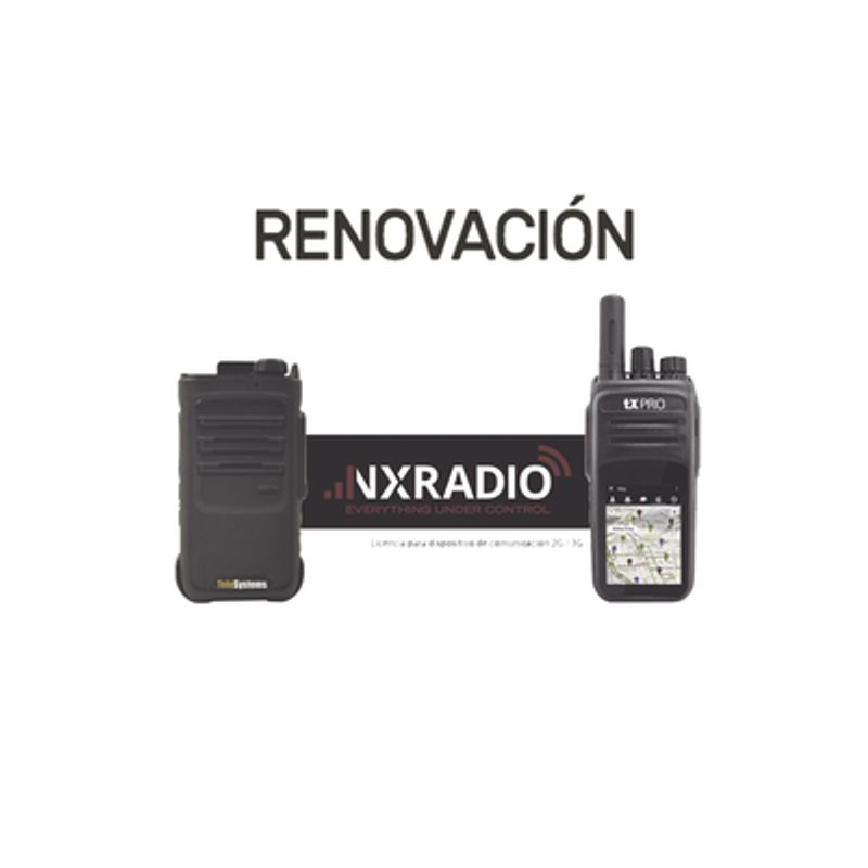 Renovacion De Servicio Anual Nxradio Para Terminales Android Te320 Rg360 Rg750 Y M6l