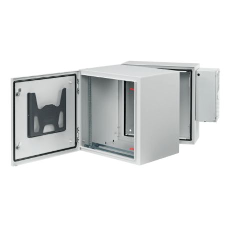 gabinete industrial protek de puerta sólida con aire acondicionado de 4000 btu protección nema tipo 412 ip66 ik10 abatible fabr