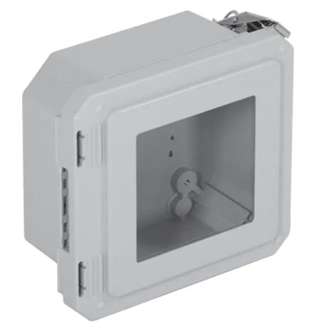 Caja Impermeable De Fibra De Vidrio 6.77 (17.19cm) Alto X 6.77 (17.19cm) Ancho X 4.06 (10.31cm) Profundidad Con Ventanilla Lista Caja Impermeable De Fibra De Vidrio 6.77 (17.19cm) Alto X 6.77 (17.19cm) Ancho X 4.06 (10.31cm) Profundidad Con Ventanilla Lista