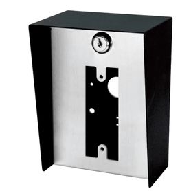 gabinete para montaje en poste enforcer  carcasa de acero con pintura en polvo  placa frontal de acero inoxidable con bisagra  