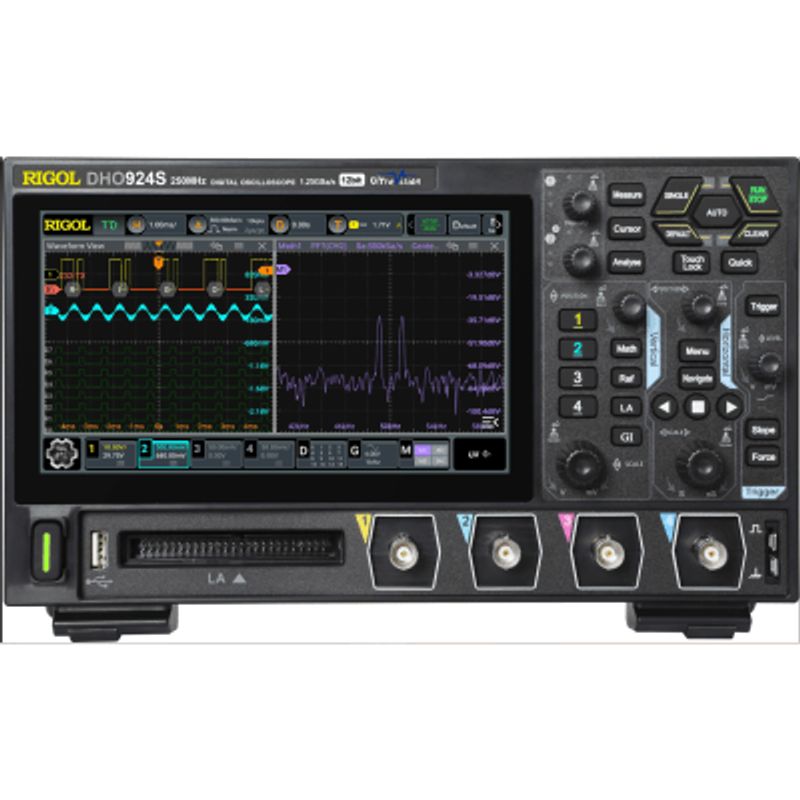 Osciloscopio Digital Rigol De 4 Canales Análogos 250 Mhz De Ancho De Banda Análoga Vel. De Muestreotiempo Real De 1.25 Gs/s. Con