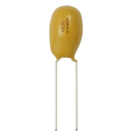 Capacitor De Tantalio De 2200nf  Emplomado Sólido De 25 Vcc
