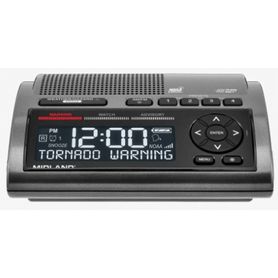 radio de alerta meteorológica wr400  7 canales noaa y environment canada  almacena 10 alertas  sirena de 85 db  reloj dual con 