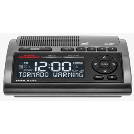 Radio De Alerta Meteorológica Wr400 / 7 Canales Noaa Y Environment Canada / Almacena 10 Alertas / Sirena De 85 Db / Reloj Dual C