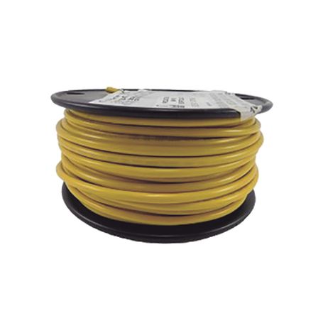 Cable Marino Primario 12 Awg / Rollo De 100 Pies / Aislamiento Pvc Amarillo Resistente / Flexible Y Resistente A La Corrosión / 