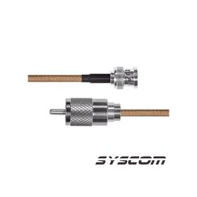 cable rg142u con conectores bnc macho  uhf macho
