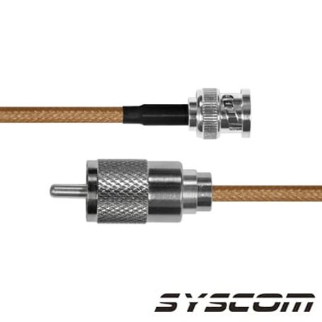 (1 Pza) Jumper Con Cable Rg142 Conectores Bnc Macho/uhf (pl259) Macho.