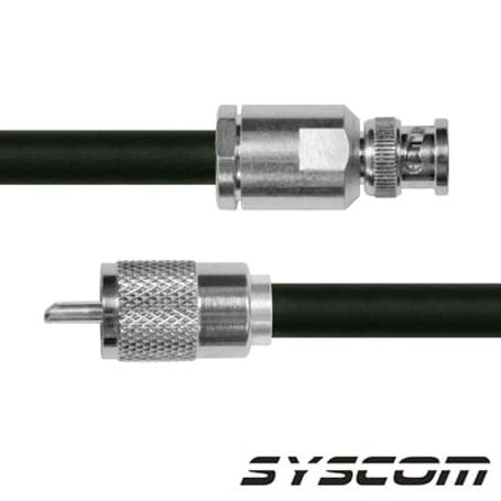 cable rg214 con conectores bnc macho  uhf pl259 macho