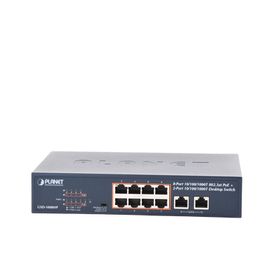 switch de escritorio no administrable  8 puertos 101001000t poe 8023at  2 puertos uplink 101001000t  presupuesto poe 120 watts 