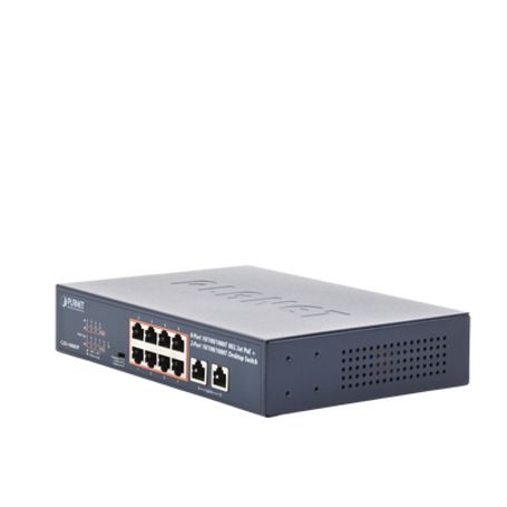 Switch De Escritorio No Administrable / 8 Puertos 10/100/1000t Poe 802.3at / 2 Puertos Uplink 10/100/1000t / Presupuesto Poe 120