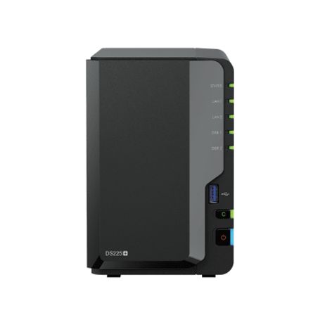 Nas Diskstation Ds225  2 Bahias  Intel Celeron J4125  2 Gb Ddr4  Hasta 40 Tb  Puertos 1gbe Y 2.5gbe  Usb 3.2 Gen 1  Compatible C