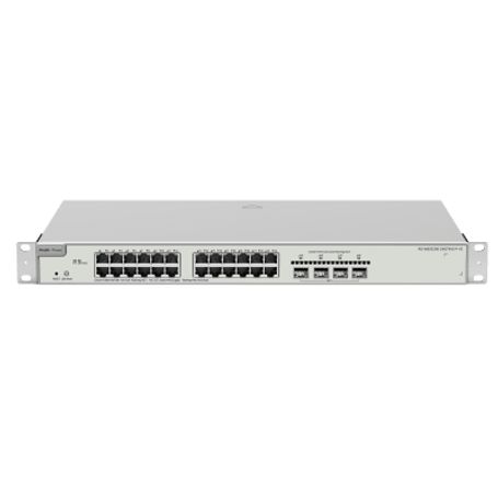 Switch Administrable Poe Capa 2 Plus Con 24 Puertos Gigabit Poe 802.3af/at  4 Sfp Para Fibra 10gb Gestión Gratuita Desde La Nube