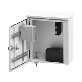 gabinete de exterior con preparación para instalación en muro o poste 355 x 406 x 170 mm71285