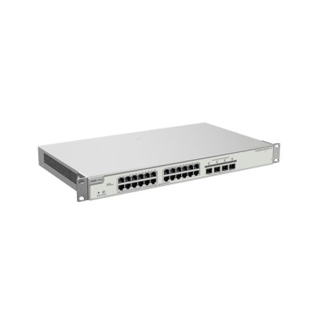 Switch Administrable Capa 3 Con 24 Puertos Gigabit Poe 802.3af/at  4 Sfp Para Fibra 10gb Gestión Gratuita Desde La Nube 370w