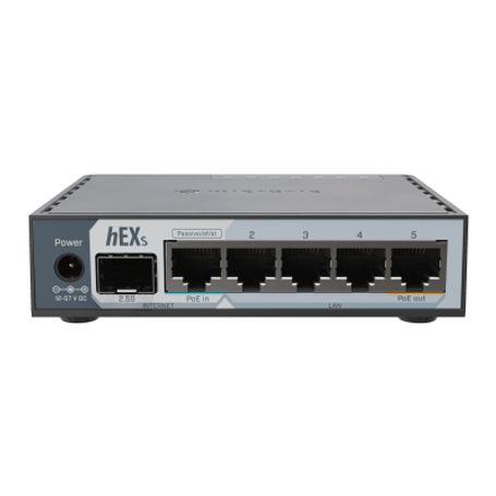 Router Hex S / 5 Puertos Gigabit Ethernet / 1 Puerto Sfp 2.5g / Dualcore Arm / 512 Mb Ram / Routeros V7 / Poein Y Poeout / Monta