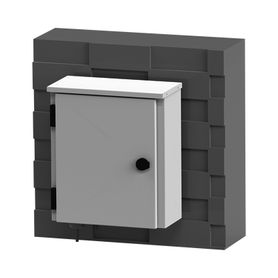 gabinete de exterior con preparación para instalación en muro o poste 355 x 406 x 170 mm71285
