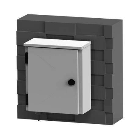Gabinete De Exterior Con Preparación Para Instalación En Muro O Poste (355 X 406 X 170 Mm). Gabinete De Exterior Con Preparación Para Instalación En Muro O Poste (355 X 406 X 170 Mm).