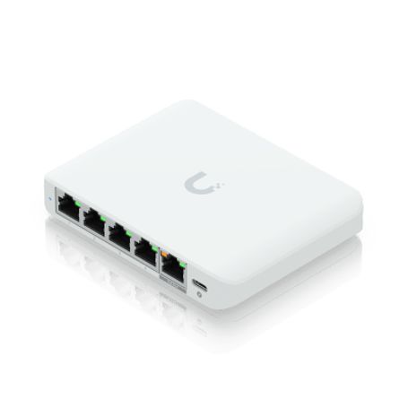 Usw Flex Mini 2.5g Switch De 5 Puertos 2.5g Compacto Para Escritorio Se Puede Energizar Por Poe O Con Un Adaptador Tipo Usbc
