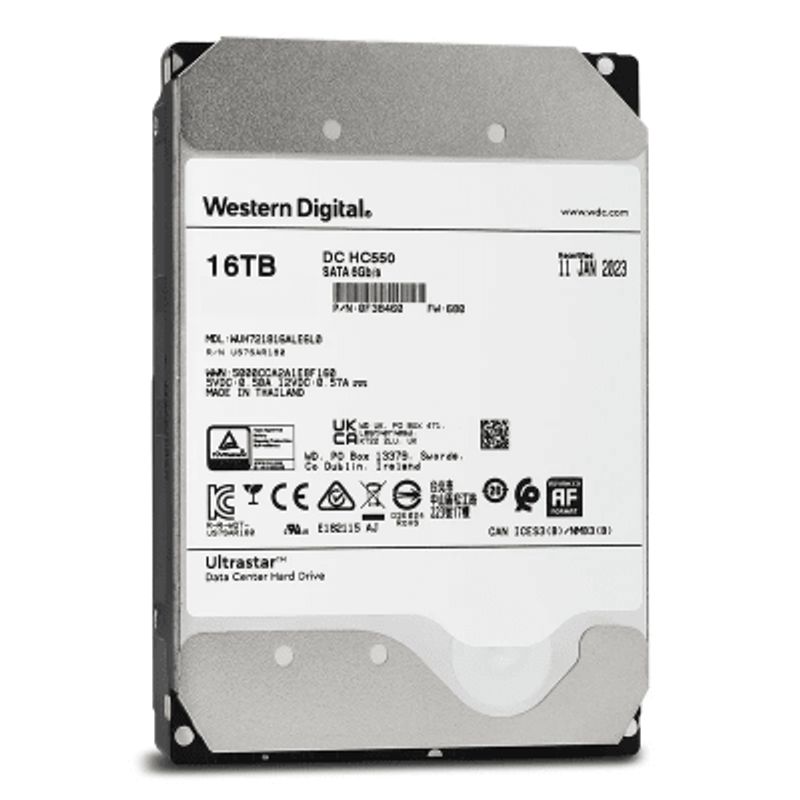 Disco Duro Enterprise 16 Tb / Wester Digital (wd) / Serie Ultrastar / Recomendado Para Data Center Y Nvrs De Alta Capacidad / Al