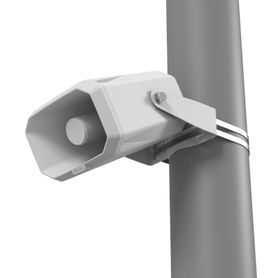 altavoz ip tipo corneta  10w  poe  es de alarma  para integración con sistema hanwha  ip66  sip ipv4 http dns ntp tcp udp arp23