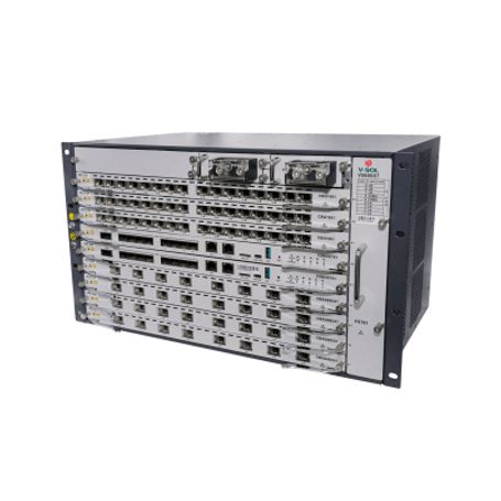 Olt Modular Tipo Chasis Gpon/xgspon Combo 7 Ranuras De Servicio Incluye 1 Tarjeta De Servicio De 16 Puertos Gpon