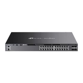 switch omada l3 sdn administrable  24 puertos poe afat gigabit y 4 puertos sfp  presupuesto poe 720w  funciones rip vrrp servid