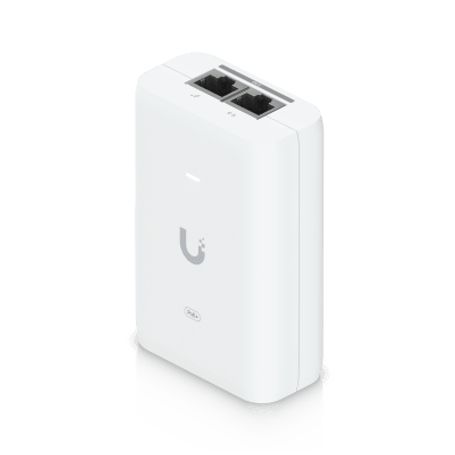 adaptador poe 25g  hasta 30 w  48v 065a  2 puertos rj45 multigigabit 25g  salida poe  led indicador  ideal para aps unifi wifi 