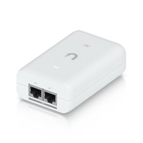 adaptador poe 25g  hasta 30 w  48v 065a  2 puertos rj45 multigigabit 25g  salida poe  led indicador  ideal para aps unifi wifi 